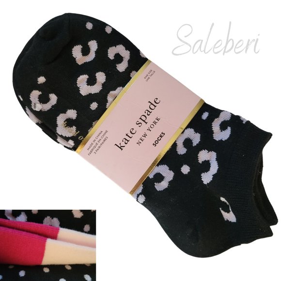 kate spade Accessories - NWT KATE SPADE 3 Pair No Show Designer Socks New York Trendy Funky